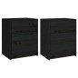 vidaXL Nachttische 2 Stk. Schwarz 40x31x50 cm Massivholz Kiefer vidaXL Nachttische 2 Stk. Schwarz 40x31x50 cm Massivholz Kiefer