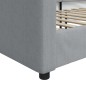 vidaXL Tagesbett Hellgrau 90x190 cm Stoff vidaXL Tagesbett Hellgrau 90x190 cm Stoff
