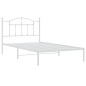 vidaXL Bettgestell mit Kopfteil Metall Weiß 107x203 cm vidaXL Bettgestell mit Kopfteil Metall Weiß 107x203 cm