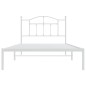 vidaXL Bettgestell mit Kopfteil Metall Weiß 107x203 cm vidaXL Bettgestell mit Kopfteil Metall Weiß 107x203 cm