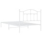 vidaXL Bettgestell mit Kopfteil Metall Weiß 107x203 cm vidaXL Bettgestell mit Kopfteil Metall Weiß 107x203 cm