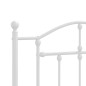 vidaXL Bettgestell mit Kopfteil Metall Weiß 107x203 cm vidaXL Bettgestell mit Kopfteil Metall Weiß 107x203 cm