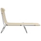 vidaXL Sonnenliegen Klappbar 2 Stk. Creme Textilene und Stahl vidaXL Sonnenliegen Klappbar 2 Stk. Creme Textilene und Stahl