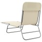 vidaXL Sonnenliegen Klappbar 2 Stk. Creme Textilene und Stahl vidaXL Sonnenliegen Klappbar 2 Stk. Creme Textilene und Stahl