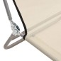 vidaXL Sonnenliegen Klappbar 2 Stk. Creme Textilene und Stahl vidaXL Sonnenliegen Klappbar 2 Stk. Creme Textilene und Stahl