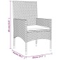 4-tlg. Garten-Lounge-Set mit Kissen Grau Poly Rattan 4-tlg. Garten-Lounge-Set mit Kissen Grau Poly Rattan