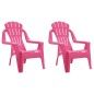 vidaXL Kinder-Gartenstühle 2 Stk. Rosa 37x34x44 cm PP Holzoptik vidaXL Kinder-Gartenstühle 2 Stk. Rosa 37x34x44 cm PP Holzoptik