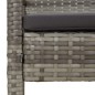 vidaXL Gartenbank mit Kissen Grau 105 cm Poly Rattan vidaXL Gartenbank mit Kissen Grau 105 cm Poly Rattan