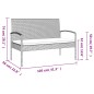 vidaXL Gartenbank mit Kissen Grau 105 cm Poly Rattan vidaXL Gartenbank mit Kissen Grau 105 cm Poly Rattan