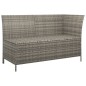 4-tlg. Garten-Lounge-Set mit Kissen Grau Poly Rattan 4-tlg. Garten-Lounge-Set mit Kissen Grau Poly Rattan