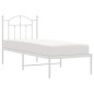 vidaXL Bettgestell mit Kopfteil Metall Weiß 75x190 cm vidaXL Bettgestell mit Kopfteil Metall Weiß 75x190 cm