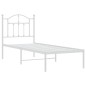 vidaXL Bettgestell mit Kopfteil Metall Weiß 75x190 cm vidaXL Bettgestell mit Kopfteil Metall Weiß 75x190 cm