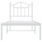 vidaXL Bettgestell mit Kopfteil Metall Weiß 75x190 cm vidaXL Bettgestell mit Kopfteil Metall Weiß 75x190 cm
