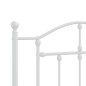 vidaXL Bettgestell mit Kopfteil Metall Weiß 75x190 cm vidaXL Bettgestell mit Kopfteil Metall Weiß 75x190 cm