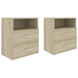 vidaXL Nachttische 2 Stk. Sonoma-Eiche 50x32x60 cm