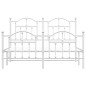 vidaXL Bettgestell mit Kopf- und Fußteil Metall Weiß 140x190 cm vidaXL Bettgestell mit Kopf- und Fußteil Metall Weiß 140x190 cm