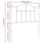 vidaXL Kopfteil Metall Schwarz 80 cm