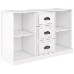 vidaXL Sideboard Hochglanz-Weiß 104,5x35,5x67,5 cm Holzwerkstoff