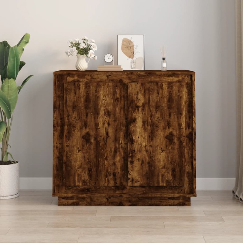 vidaXL Sideboard Räuchereiche 80x34x75 cm Holzwerkstoff vidaXL Sideboard Räuchereiche 80x34x75 cm Holzwerkstoff