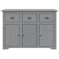 vidaXL Sideboard BODO Grau 115x43x79,5 cm Massivholz Kiefer vidaXL Sideboard BODO Grau 115x43x79,5 cm Massivholz Kiefer