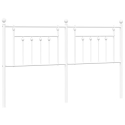 vidaXL Kopfteil Metall Weiß 160 cm