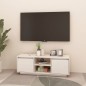 vidaXL TV-Schrank Weiß 110x30x40 cm Massivholz Kiefer vidaXL TV-Schrank Weiß 110x30x40 cm Massivholz Kiefer
