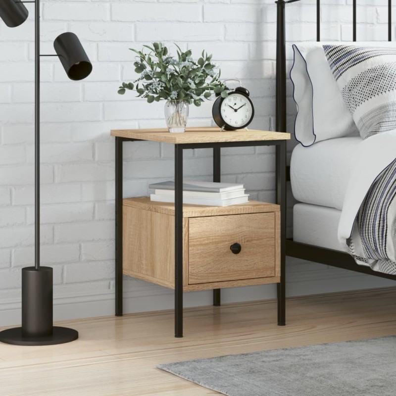 vidaXL Nachttisch Sonoma-Eiche 34x36x50 cm Holzwerkstoff vidaXL Nachttisch Sonoma-Eiche 34x36x50 cm Holzwerkstoff