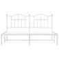 vidaXL Bettgestell mit Kopfteil Metall Weiß 180x200 cm vidaXL Bettgestell mit Kopfteil Metall Weiß 180x200 cm