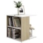 vidaXL Beistelltisch Weiß und Sonoma-Eiche 45x45x48 cm Holzwerkstoff vidaXL Beistelltisch Weiß und Sonoma-Eiche 45x45x48 cm Holzwerkstoff