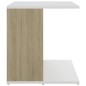 vidaXL Beistelltisch Weiß und Sonoma-Eiche 45x45x48 cm Holzwerkstoff vidaXL Beistelltisch Weiß und Sonoma-Eiche 45x45x48 cm Holzwerkstoff