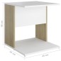 vidaXL Beistelltisch Weiß und Sonoma-Eiche 45x45x48 cm Holzwerkstoff vidaXL Beistelltisch Weiß und Sonoma-Eiche 45x45x48 cm Holzwerkstoff
