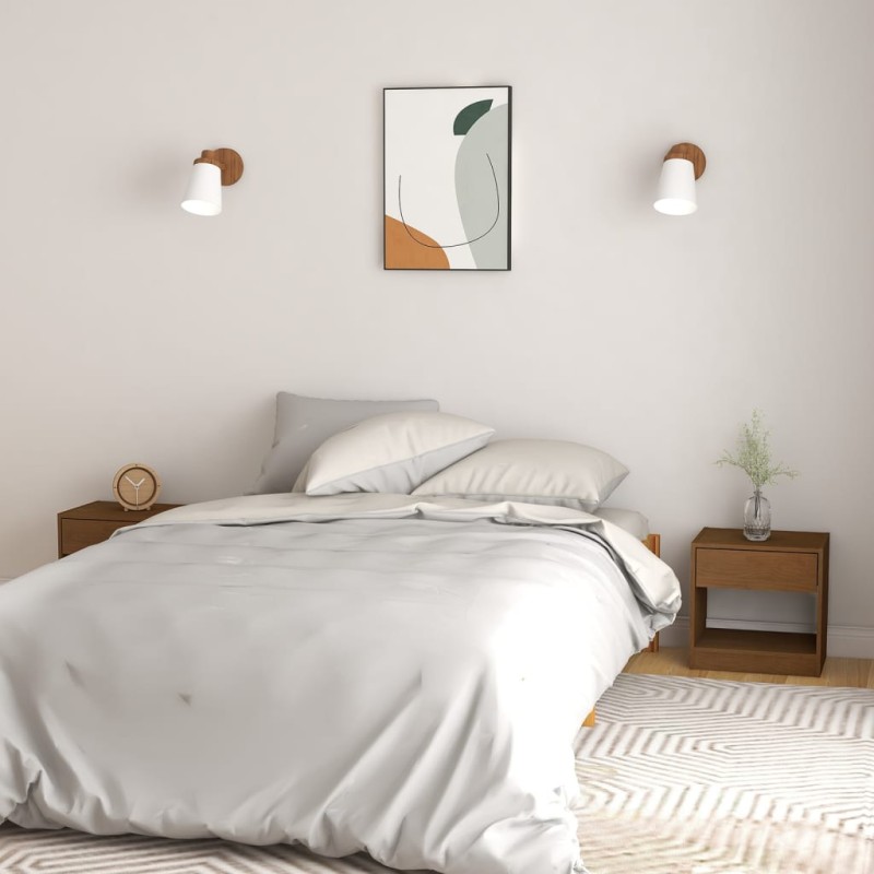 vidaXL Nachttische 2 Stk. Honigbraun 40x31x40 cm Massivholz Kiefer vidaXL Nachttische 2 Stk. Honigbraun 40x31x40 cm Massivholz Kiefer