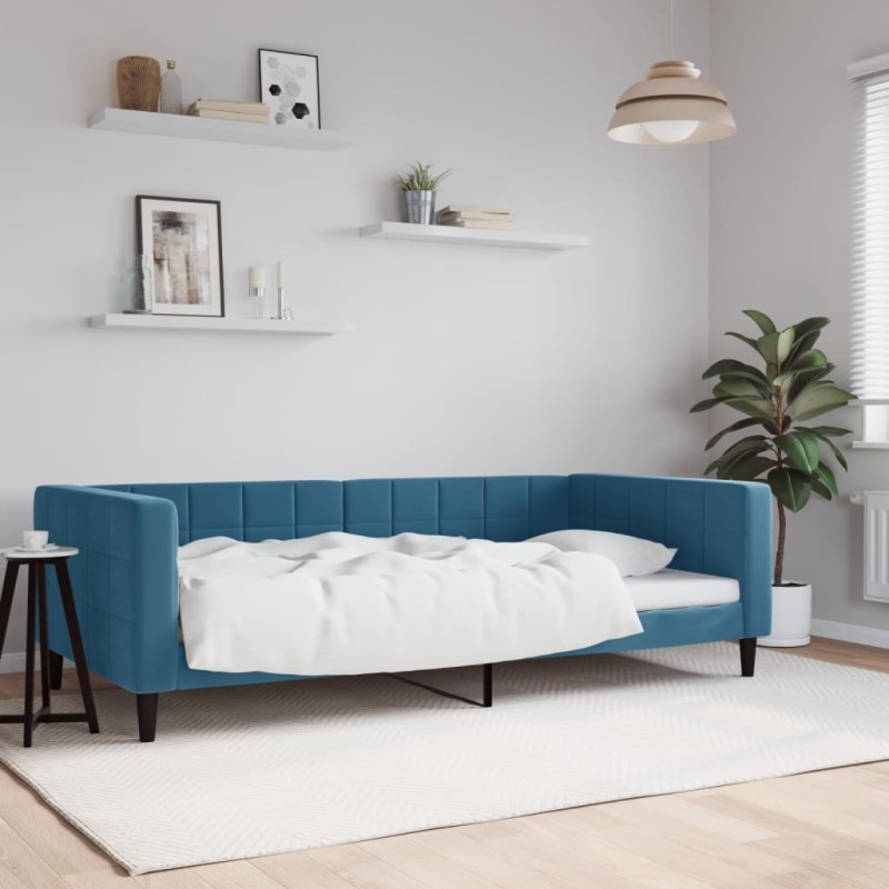 vidaXL Tagesbett Blau 100x200 cm Samt vidaXL Tagesbett Blau 100x200 cm Samt