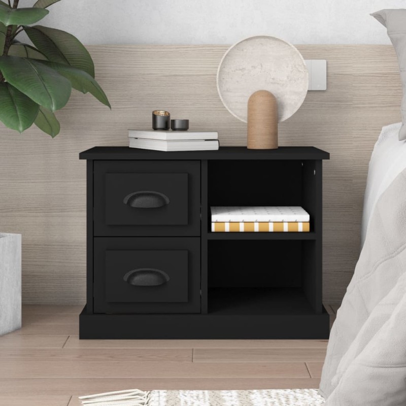 vidaXL Nachttisch Schwarz 60x35,5x45 cm vidaXL Nachttisch Schwarz 60x35,5x45 cm