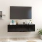 vidaXL TV-Hängeschränke 2 Stk. Schwarz 60x30x30 cm vidaXL TV-Hängeschränke 2 Stk. Schwarz 60x30x30 cm