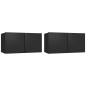 vidaXL TV-Hängeschränke 2 Stk. Schwarz 60x30x30 cm vidaXL TV-Hängeschränke 2 Stk. Schwarz 60x30x30 cm