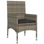 4-tlg. Garten-Lounge-Set mit Kissen Grau Poly Rattan 4-tlg. Garten-Lounge-Set mit Kissen Grau Poly Rattan