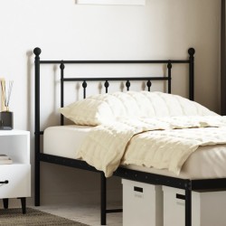 vidaXL Kopfteil Metall Schwarz 107 cm