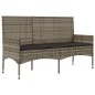 4-tlg. Garten-Lounge-Set mit Kissen Grau Poly Rattan 4-tlg. Garten-Lounge-Set mit Kissen Grau Poly Rattan
