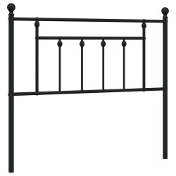 vidaXL Kopfteil Metall Schwarz 107 cm