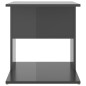 vidaXL Beistelltisch Hochglanz-Grau 45x45x48 cm Holzwerkstoff vidaXL Beistelltisch Hochglanz-Grau 45x45x48 cm Holzwerkstoff
