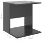 vidaXL Beistelltisch Hochglanz-Grau 45x45x48 cm Holzwerkstoff vidaXL Beistelltisch Hochglanz-Grau 45x45x48 cm Holzwerkstoff