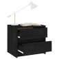 vidaXL Nachttische 2 Stk. Schwarz 40x30,5x35,5 cm Massivholz Kiefer vidaXL Nachttische 2 Stk. Schwarz 40x30,5x35,5 cm Massivholz Kiefer