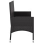 Gartenbank 2-Sitzer mit Kissen Schwarz Poly Rattan Gartenbank 2-Sitzer mit Kissen Schwarz Poly Rattan