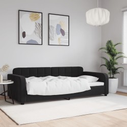 vidaXL Tagesbett Schwarz 90x200 cm Samt