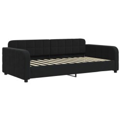 vidaXL Tagesbett Schwarz 90x200 cm Samt