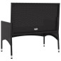 Gartenbank 2-Sitzer mit Kissen Schwarz Poly Rattan Gartenbank 2-Sitzer mit Kissen Schwarz Poly Rattan