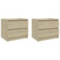 vidaXL Nachttische 2 Stk. Sonoma-Eiche 50x39x43,5 cm Holzwerkstoff vidaXL Nachttische 2 Stk. Sonoma-Eiche 50x39x43,5 cm Holzwerkstoff