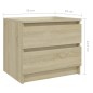 vidaXL Nachttische 2 Stk. Sonoma-Eiche 50x39x43,5 cm Holzwerkstoff vidaXL Nachttische 2 Stk. Sonoma-Eiche 50x39x43,5 cm Holzwerkstoff