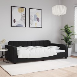 vidaXL Tagesbett Schwarz 100x200 cm Samt